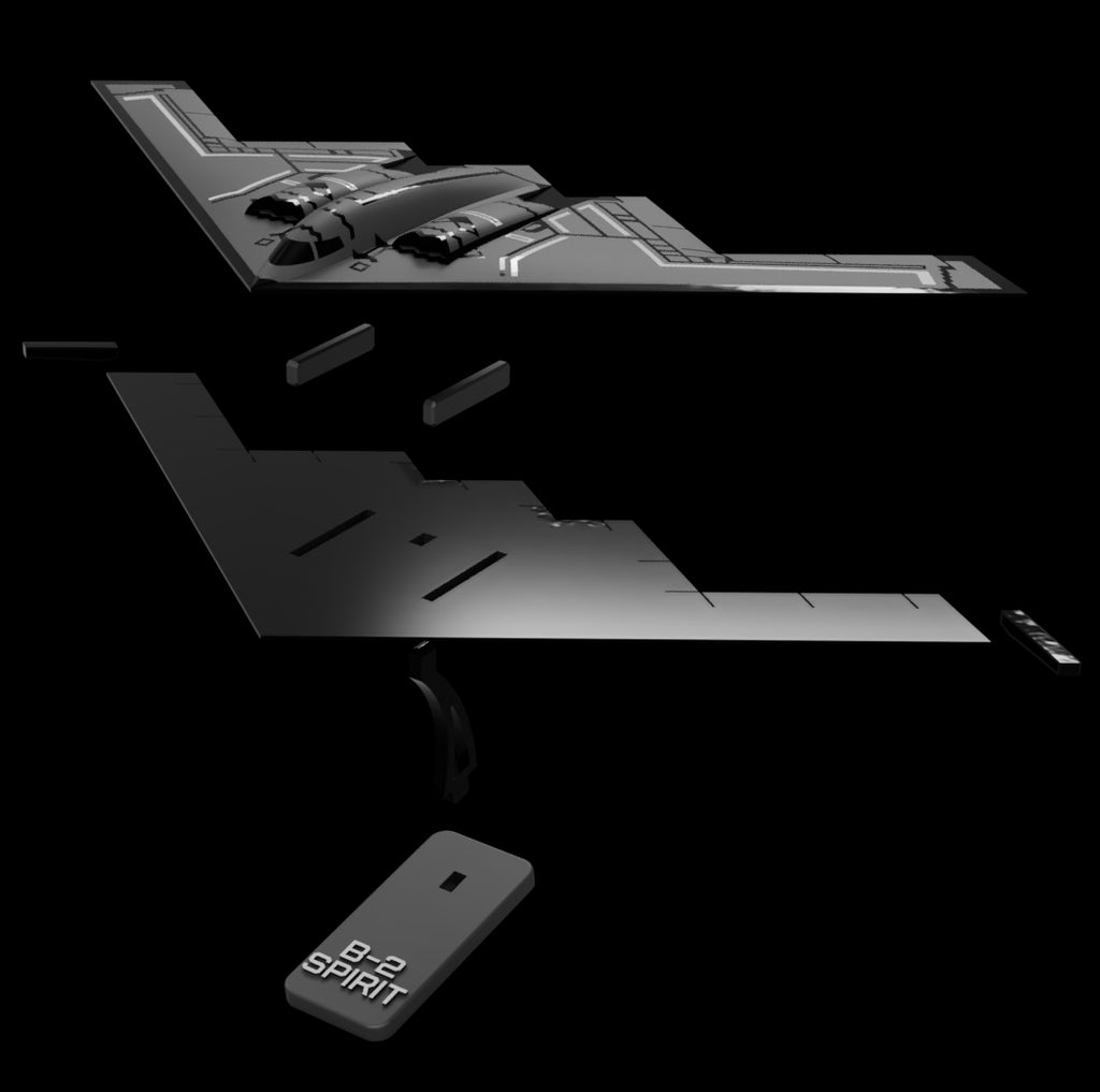 Kit de tarjetas: Avión B2 Spirit (para ensamblar)