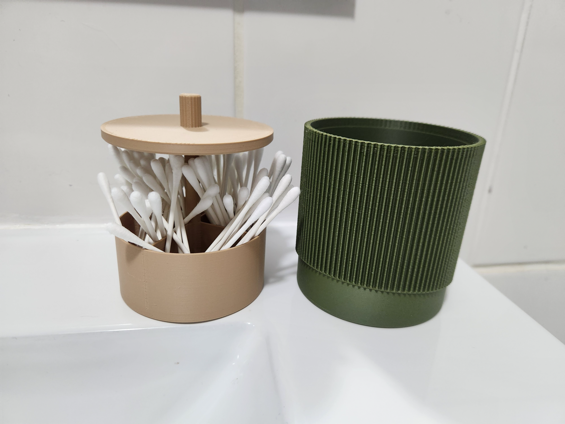 Porta Cotonetes Elevatório Prático | Casa de Banho