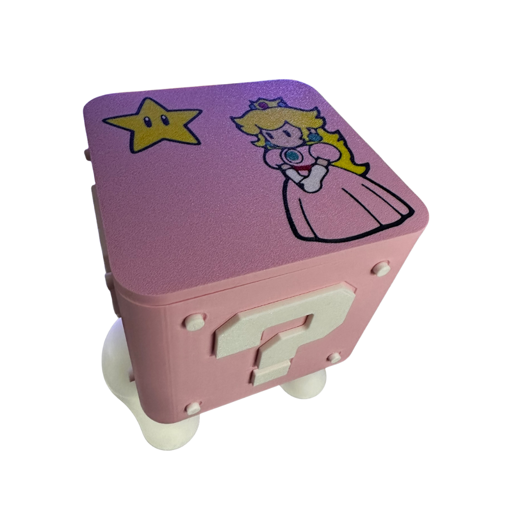 Caixa organizadora Peach Rosa | Inspirada em Mario Bros