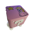 Caixa organizadora Peach Rosa | Inspirada em Mario Bros