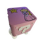 Caixa organizadora Peach Rosa | Inspirada em Mario Bros