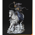 imagem ilustrativas do modelo a ser produzido,  Figure Atsu impressa em resina. Detalhes de samurai impressionantes. 