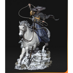 imagem ilustrativas do modelo a ser produzido,  Figure Atsu impressa em resina. Detalhes de samurai impressionantes. 