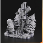 imagem ilustrativas do modelo a ser produzido, Figure Chibi Bill Cypher impressa em 3D. Um toque de mistério Gravity Falls.