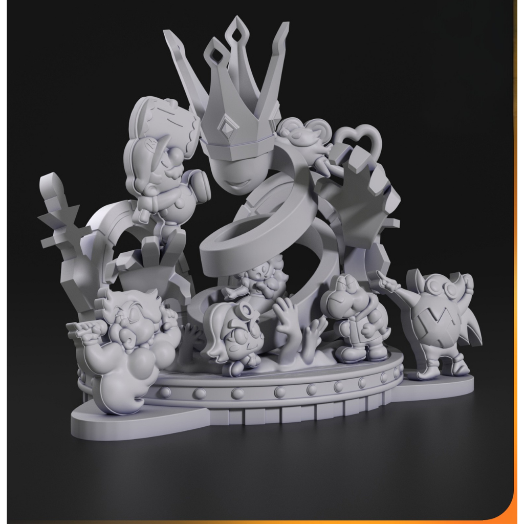 imagens ilustrativas do modelo a ser produzido, Figure Chibi Paper Mario impressa em 3D.