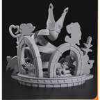 imagens ilustrativas visão traseira do modelo a ser produzido, Figure Chibi Paper Mario impressa em 3D.