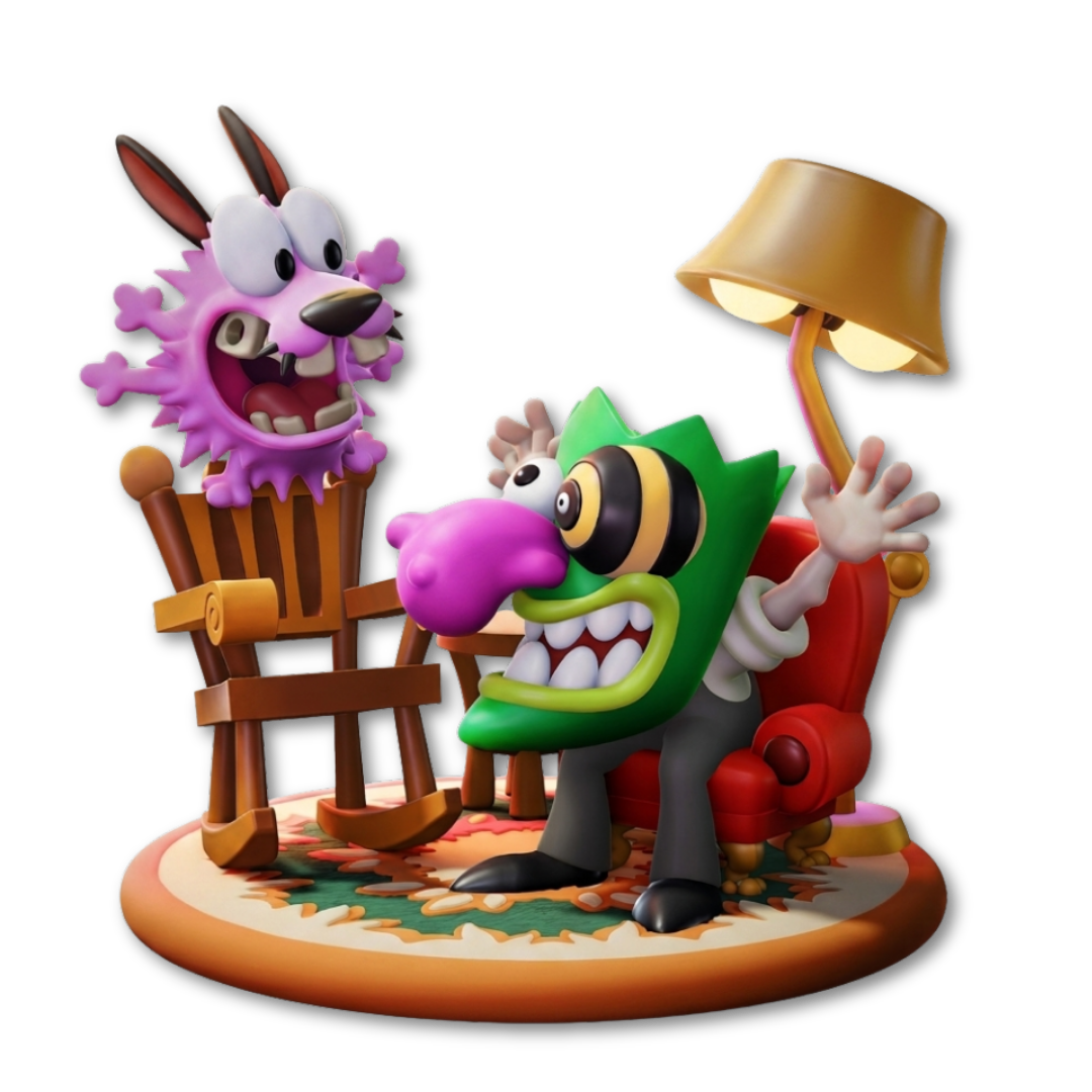 Figure Chibi Courage (Cão Cobarde)