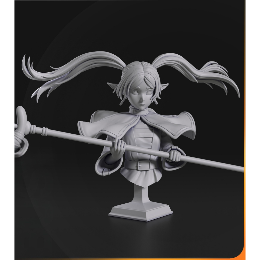 imagens ilustrativas do modelo a ser produzido  Busto Frieren impressa em 3D 