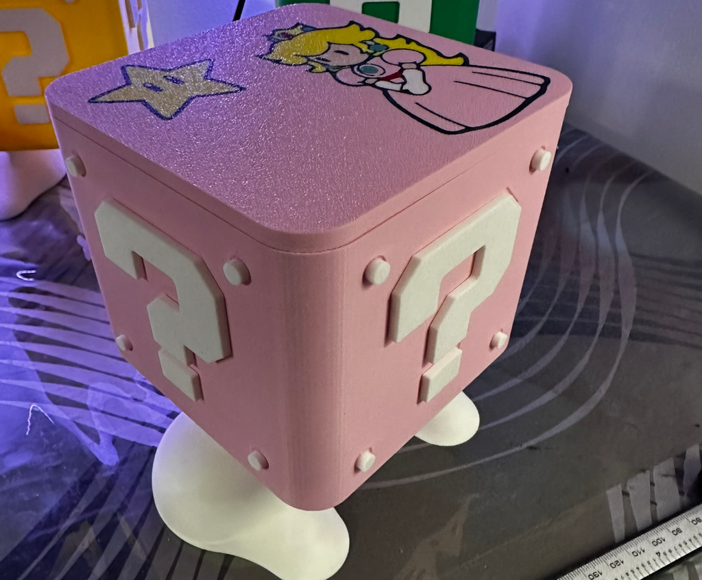 Caixa organizadora Peach Rosa | Inspirada em Mario Bros