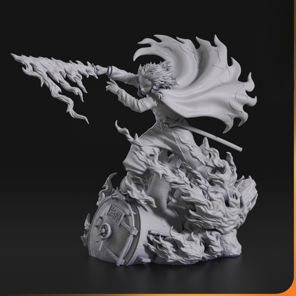 imagens ilustrativas visão frontal do modelo a ser produzido Figure Rengoku