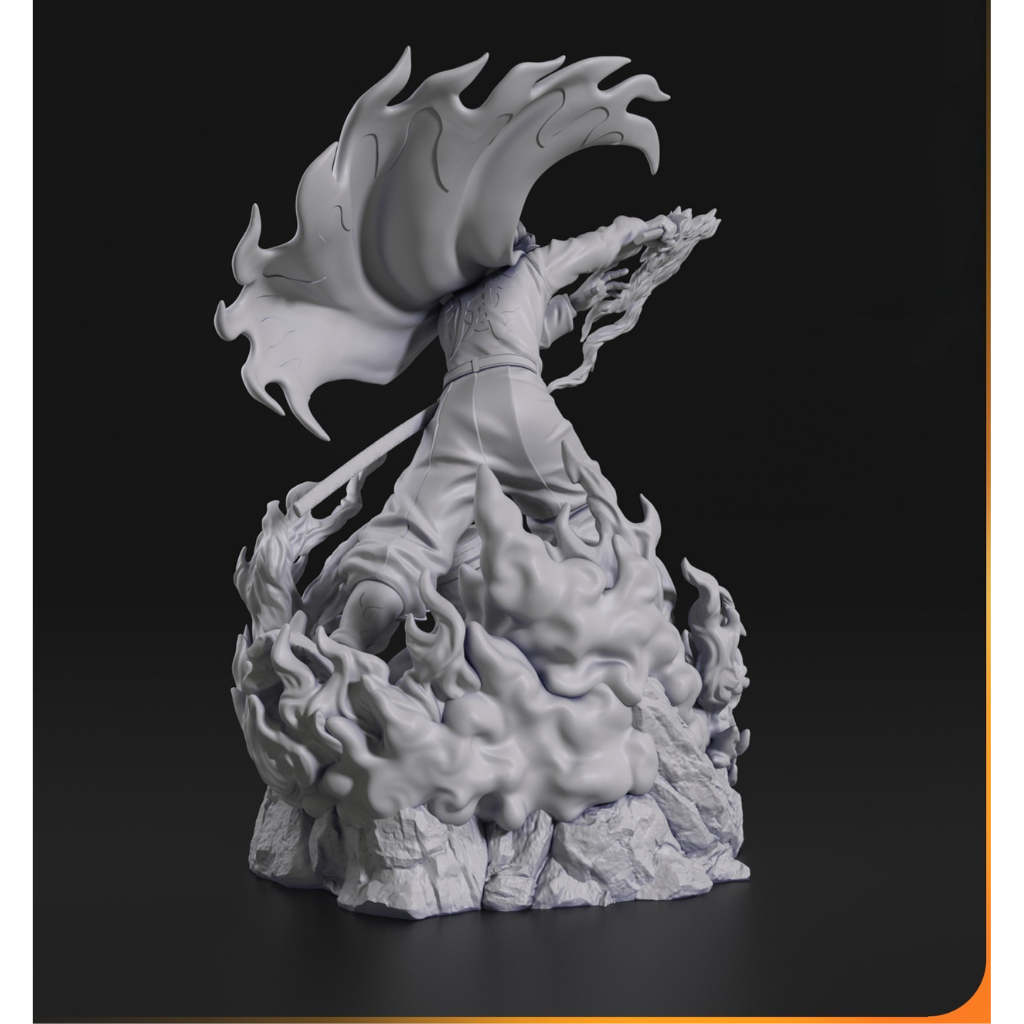 imagens ilustrativas visão traseira do modelo a ser produzido Figure Rengoku