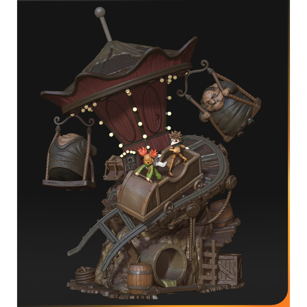 imagem ilustrativas do modelo a ser produzido, Figure Little Nightmares III impressoem resina