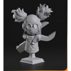 imagem ilustrativas do modelo a ser produzido, busto 1 Little Nightmares III impressoem resina