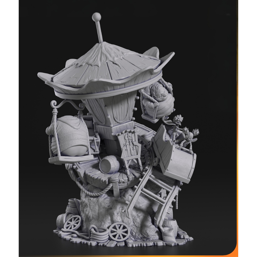 imagem ilustrativas do modelo a ser produzido, Figure Little Nightmares III impressoem resina