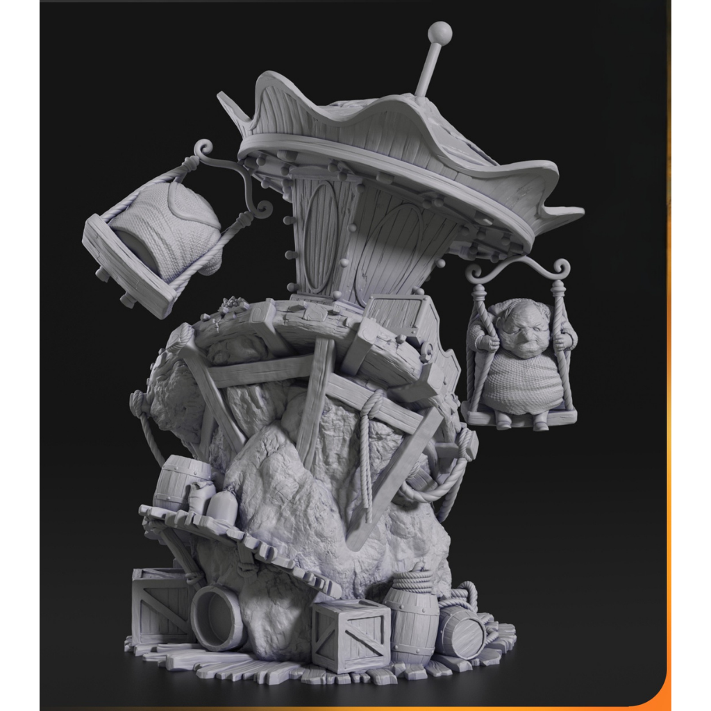 imagem ilustrativas do modelo a ser produzido, Figure Little Nightmares III impressoem resina