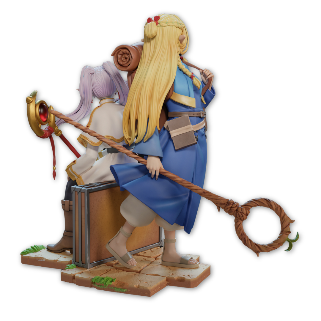 Crossover Marcille x Frieren: Chá Entre Elfas Magas