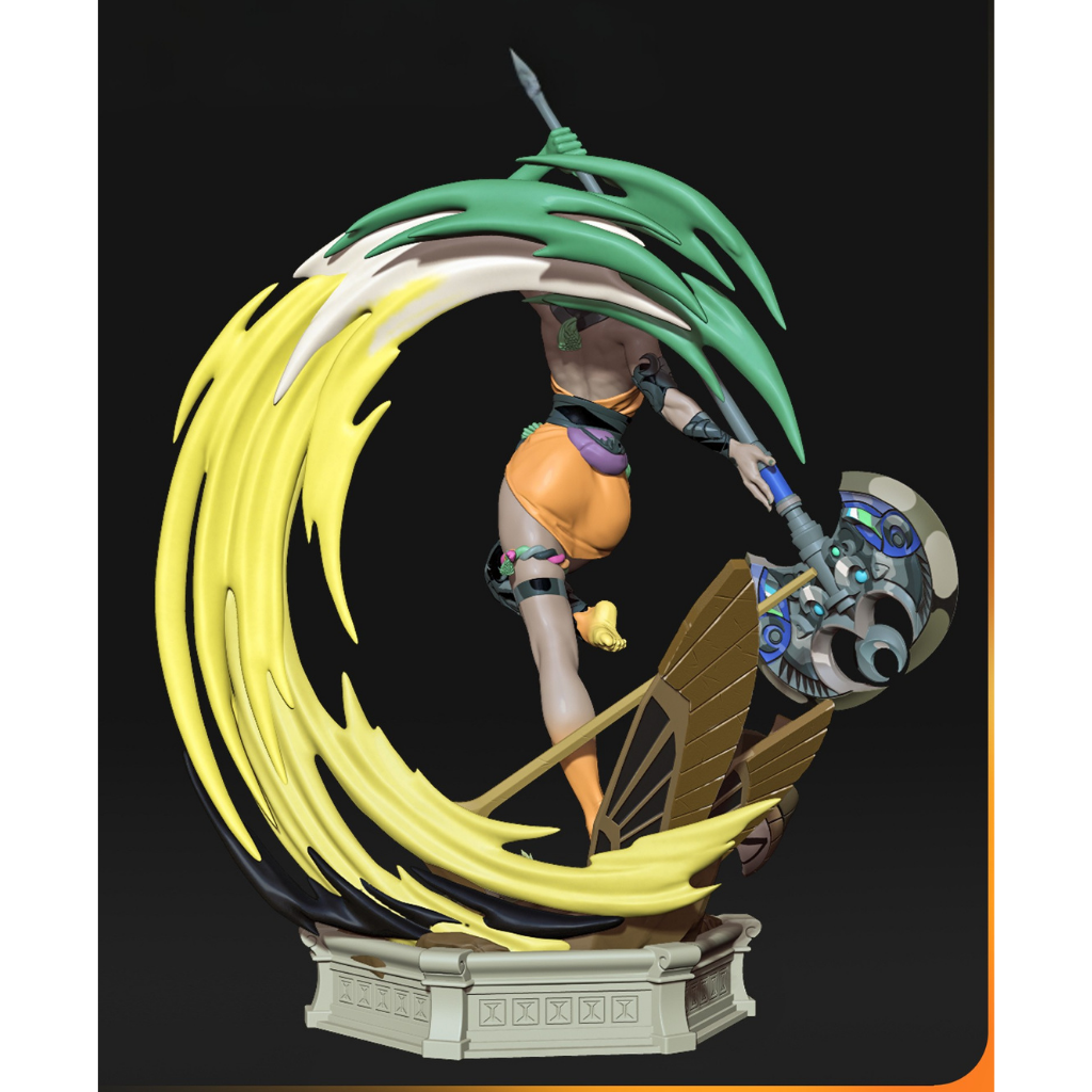 imagem ilustrativas do modelo a ser produzido, Figure Melinoe de Hades 2, impressa em 3D.