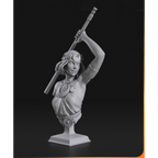 imagem ilustrativas do modelo a ser produzido, busto Melinoe de Hades 2, impressa em 3D.