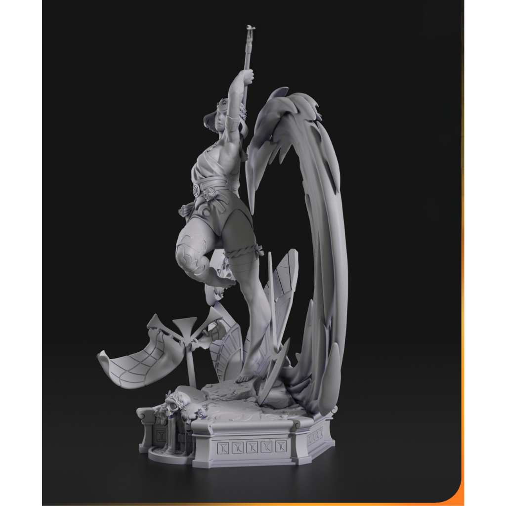 imagem ilustrativas do modelo a ser produzido, Figure Melinoe de Hades 2, impressa em 3D.