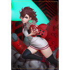 imagens ilustrativas do modelo a ser produzido , Figure Momo Ayase do anime Dandadan, impressa em 3D