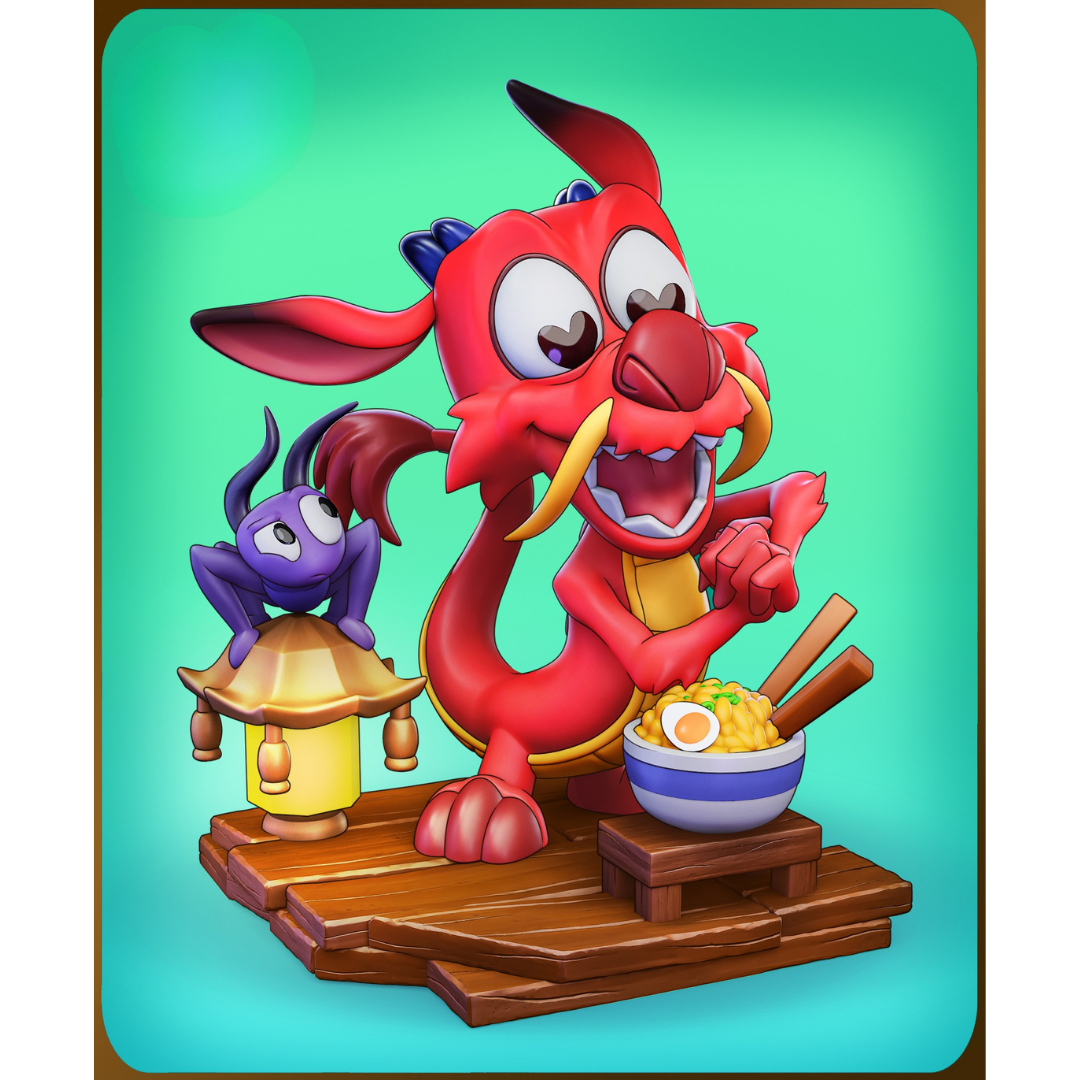 Miniatura Chibi Mushu (Mulan)