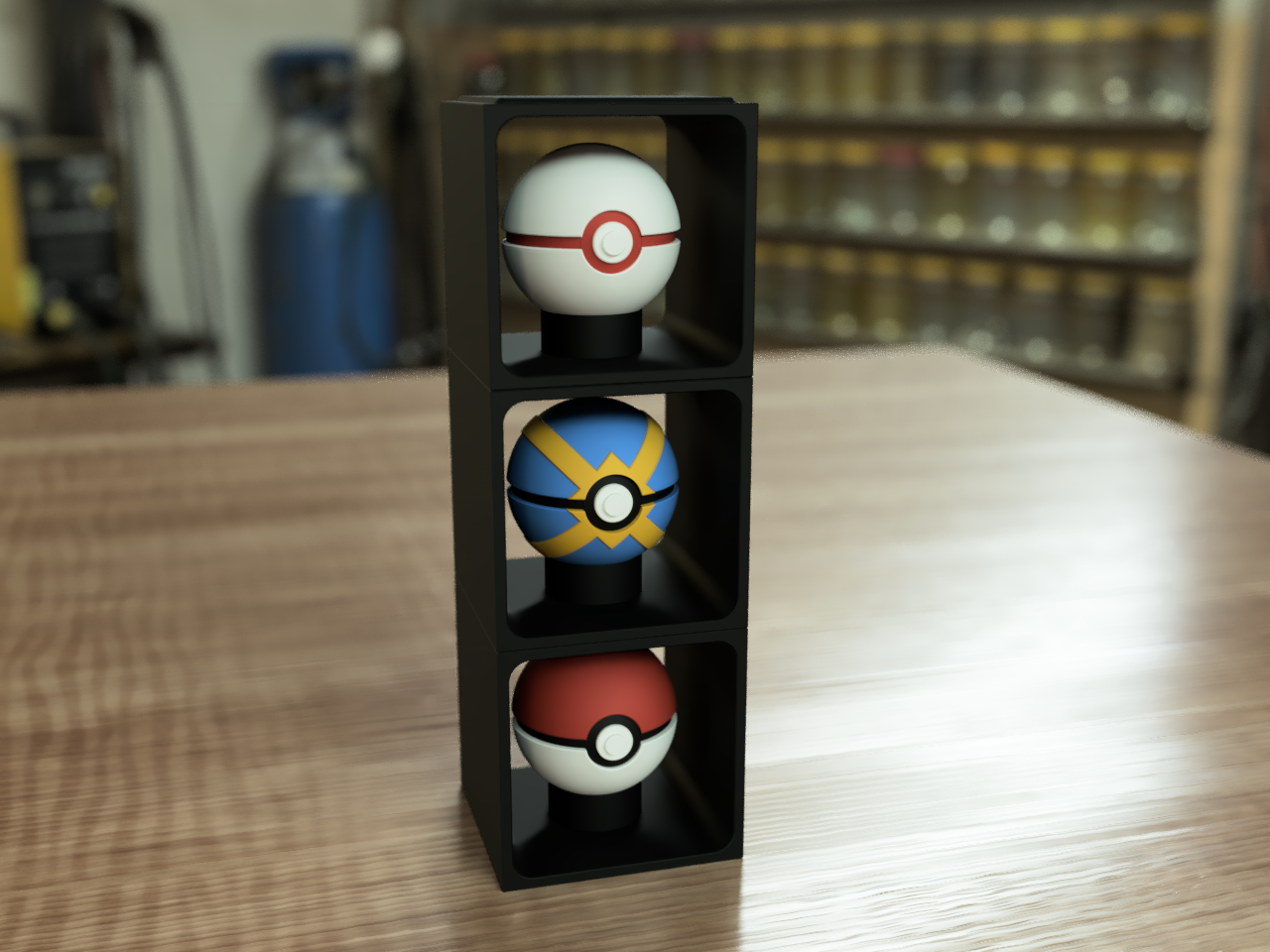 Suporte Expositor para Pokeballs | Coleção Treinador
