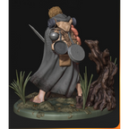 imagem ilustrativas do modelo a ser produzido,  Figure Samwise Gamgee impressa em 3D. 