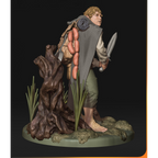 imagem ilustrativas do modelo a ser produzido,  Figure Samwise Gamgee impressa em 3D. 
