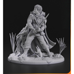 imagem ilustrativas do modelo a ser produzido,  Figure Samwise Gamgee impressa em 3D. 
