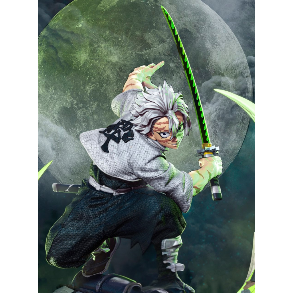 imagem ilustrativa de modelo a ser produzido, figure Sanemi demon slayer