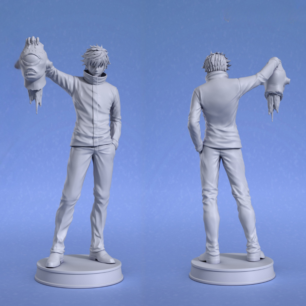 imagens ilustrativas do modelo a ser produzido , Figure Satoru Gojo impressa em 3D
