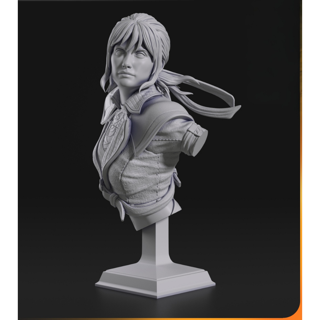imagem ilustrativas do modelo a ser produzido,  busto Sciel impressa em 3D