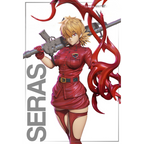 imagens ilustrativas do modelo a ser produzido, Figure Seras Victoria de Hellsing Ultimate, impressa em 3D.