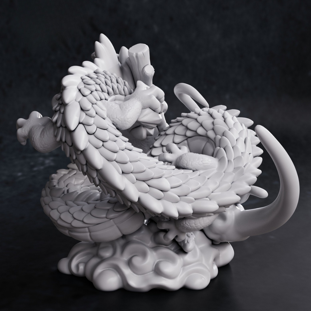 Diorama Chibi Shenron e Goku (Dragon Ball)