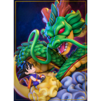 Diorama Chibi Shenron e Goku (Dragon Ball)