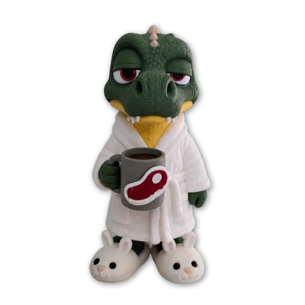 T-Rex de Pantufas: Um Clássico da Manhã