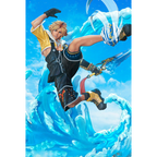 imagem ilustrativa de modelo a ser produzido, figure Tidus Final Fantasy