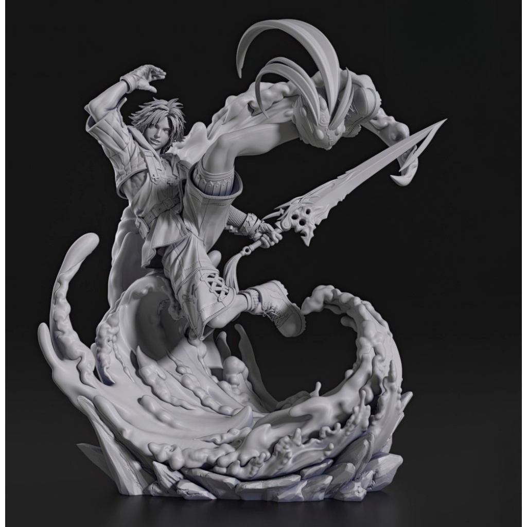 imagem ilustrativa de modelo a ser produzido, figure Tidus Final Fantasy