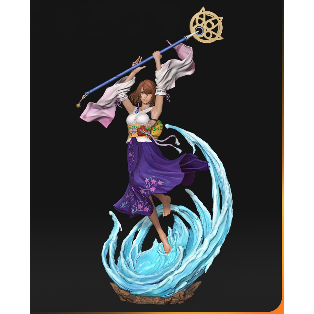 imagem ilustrativas do modelo a ser produzido, Figure Yuna impressa em 3D. 