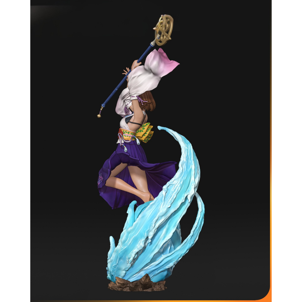 imagem ilustrativas do modelo a ser produzido, Figure Yuna impressa em 3D. 