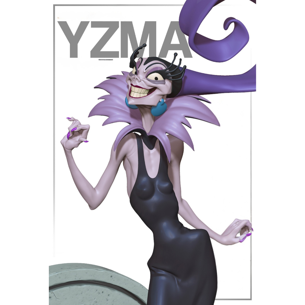 imagem ilustrativas do modelo a ser produzido,   Figure Yzma de Emperor´s New Groove, impressa em 3D. 