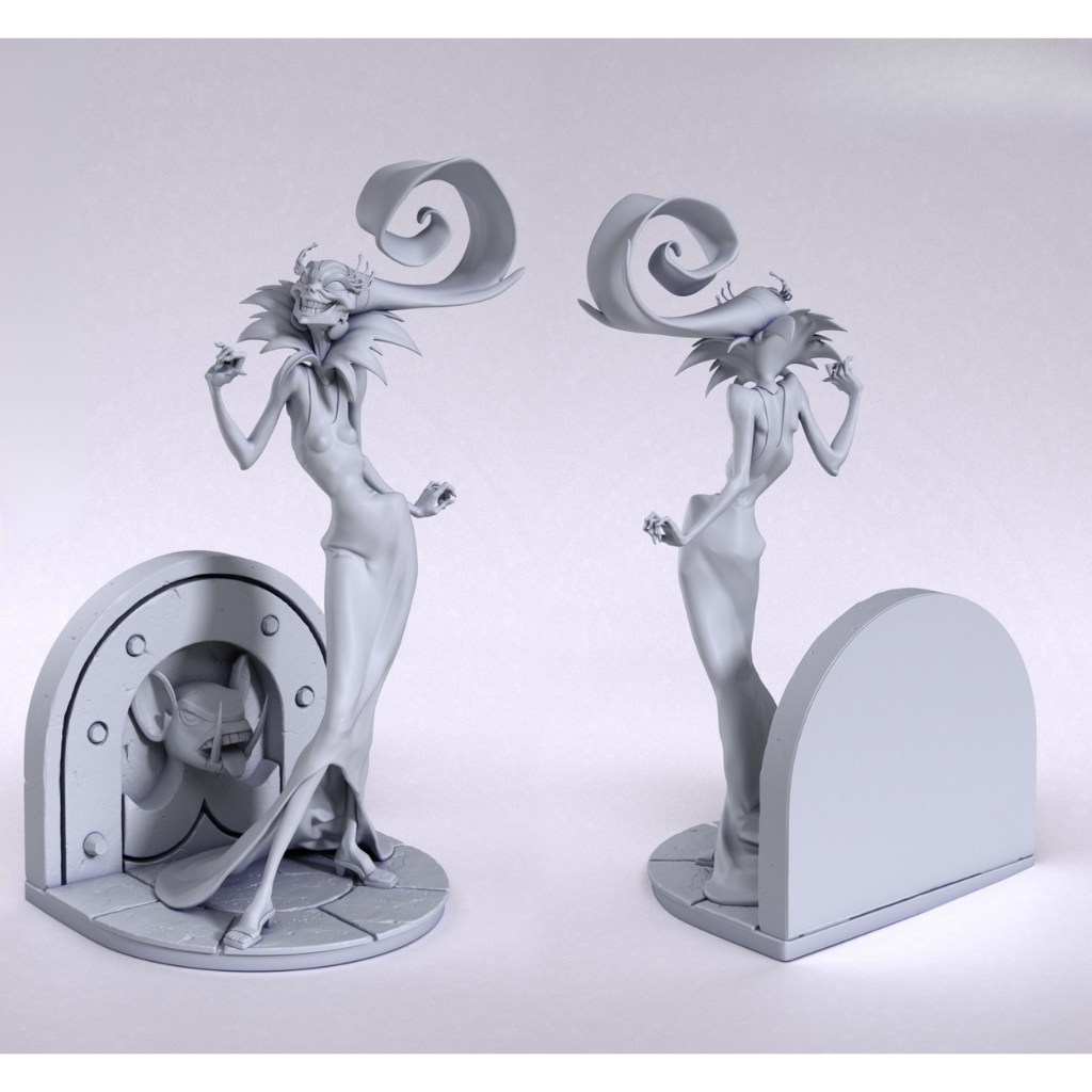 imagem ilustrativas do modelo a ser produzido,   Figure Yzma de Emperor´s New Groove, impressa em 3D. 