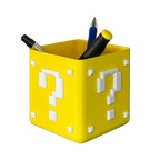 visão de caixa amarela inspirado em mario bros