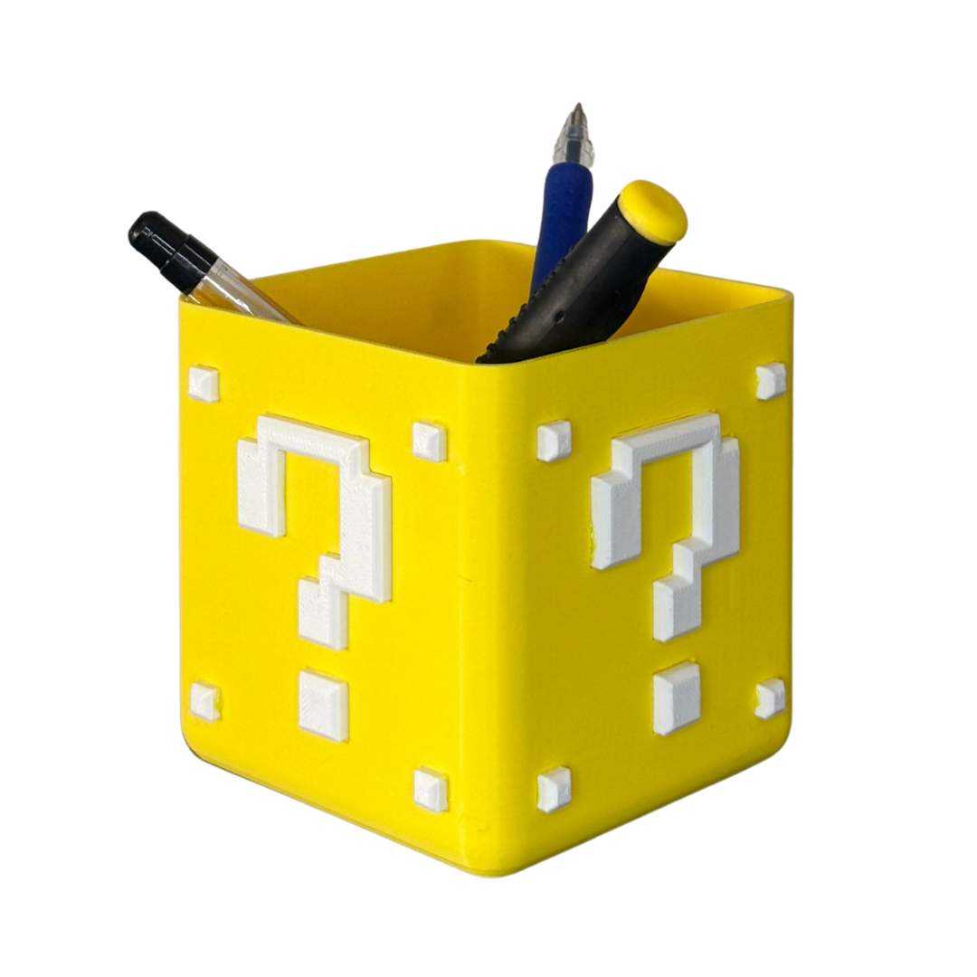 visão de caixa amarela inspirado em mario bros