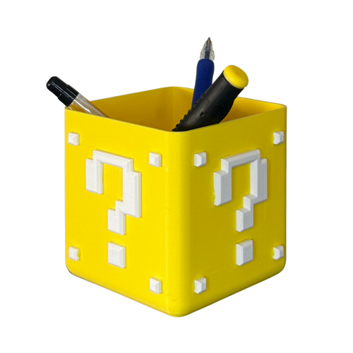 visão de caixa amarela inspirado em mario bros