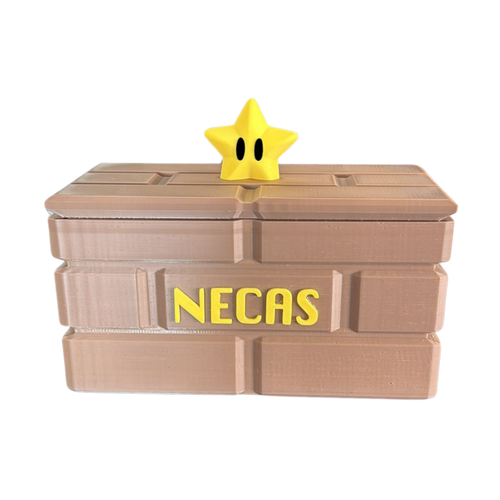 visão frontal caixa organizadora personalizável inspirada em mario bros