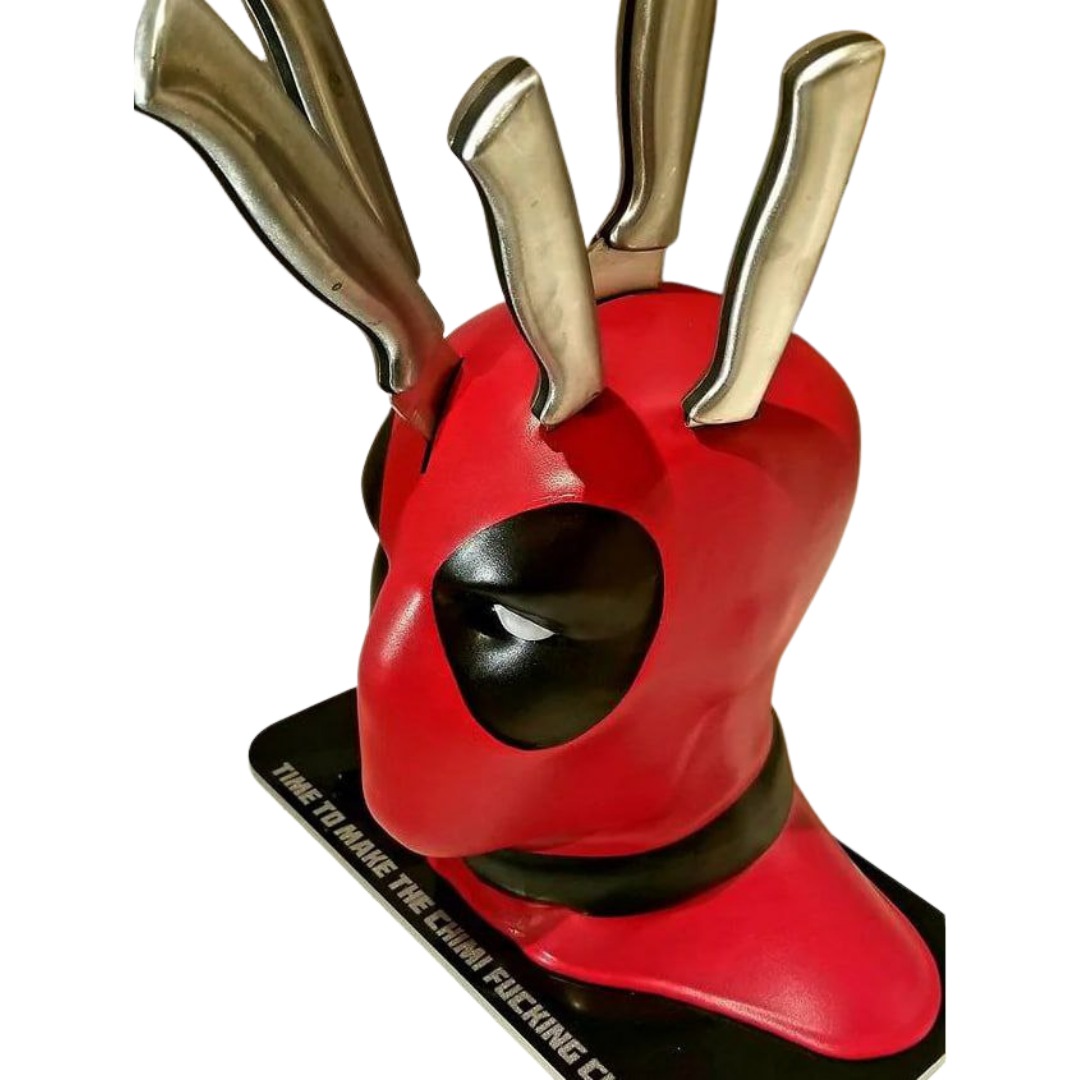 Busto Tacu de Cuchillos Deadpool