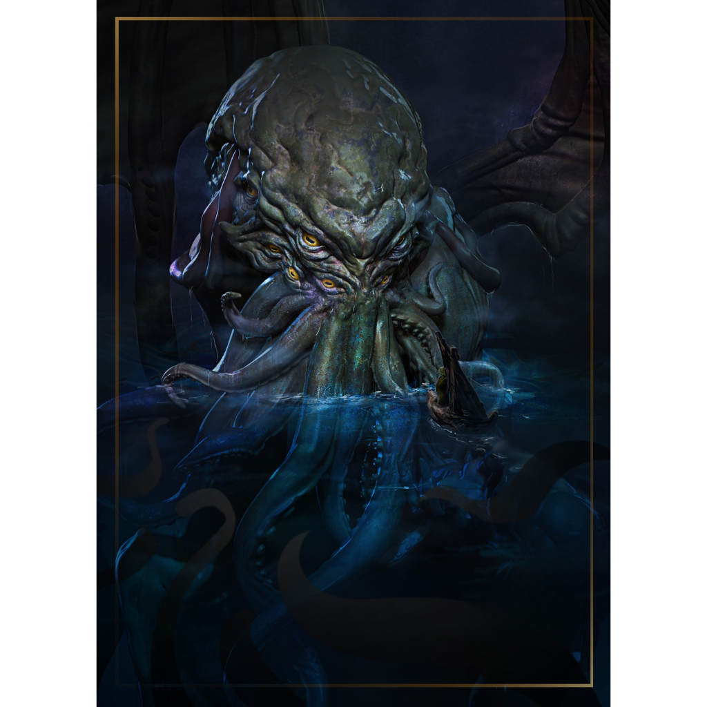 imagens são ilustrativas do modelo a ser produzido,  Figure Cthulhu&nbsp; impressa em resina.
