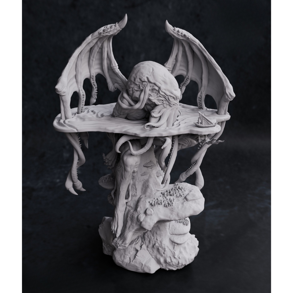 imagens são ilustrativas do modelo a ser produzido,  Figure Cthulhu&nbsp; impressa em resina.