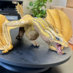 visão close figure dragão syrax inspirada em house of dragon